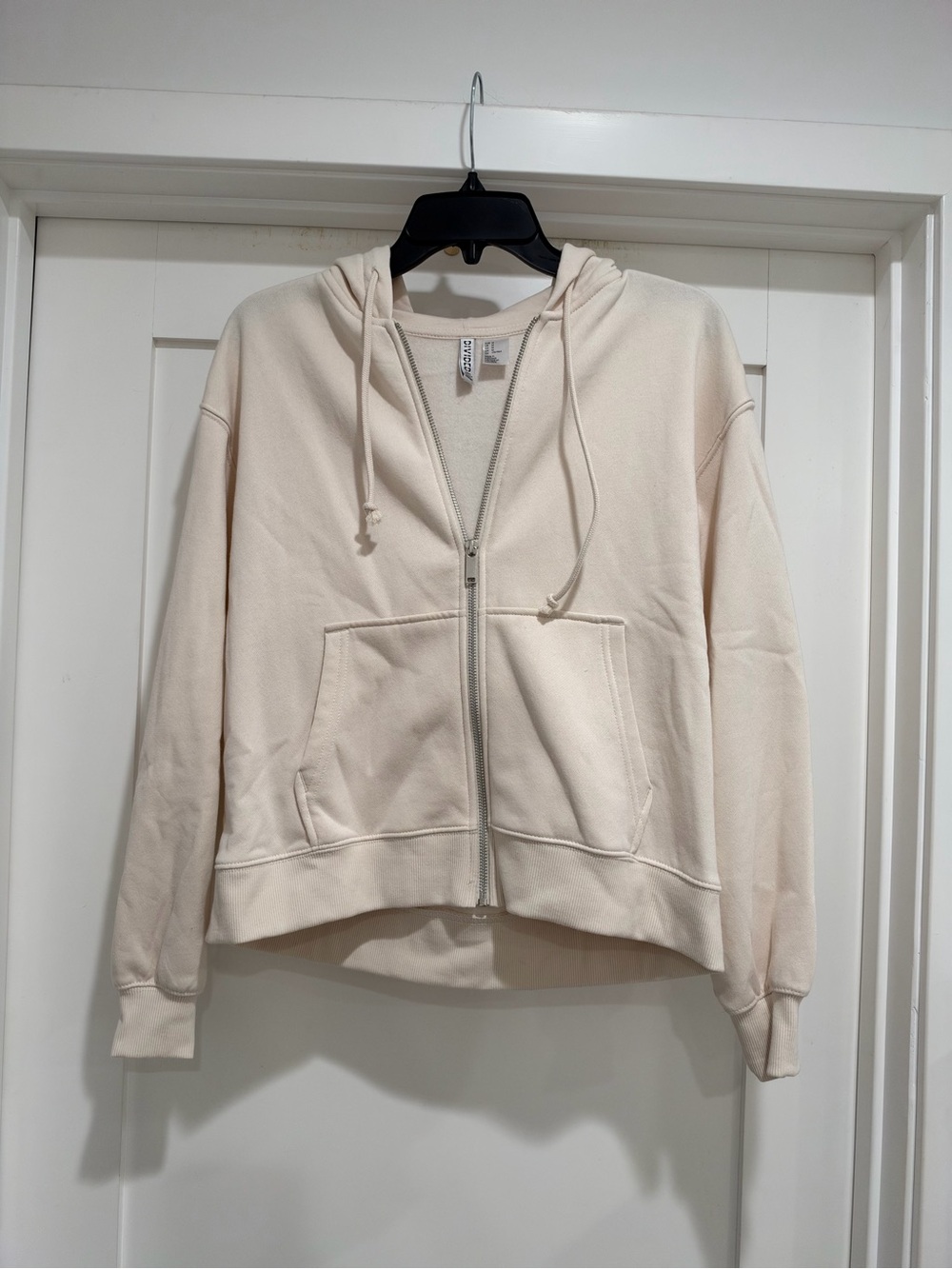 H&M Cream Zip-Up Hoodie